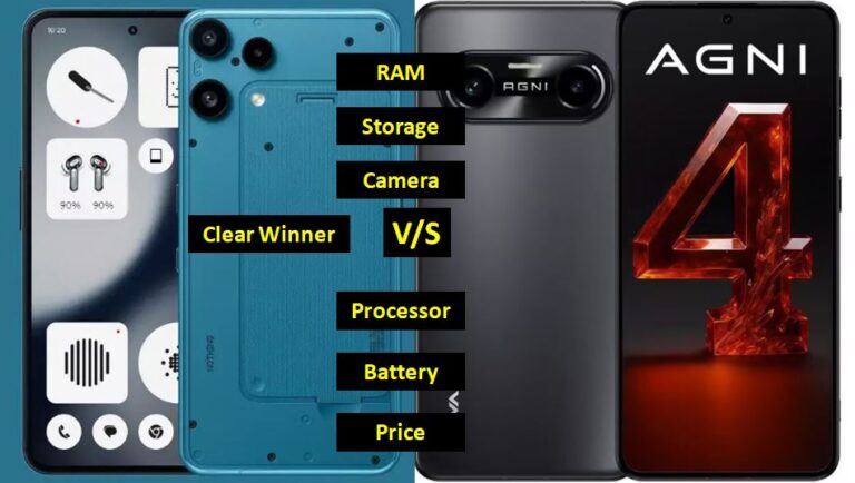 Lava Agni 4 and Nothing Phone 3A
